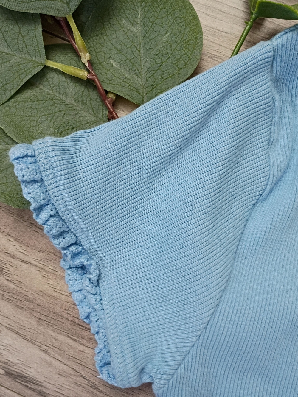 Mini Boden Light Blue Ribbed Matching Set - Picture 3 of 4